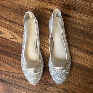 Aldo Ballerina Flats See-through With Crystals